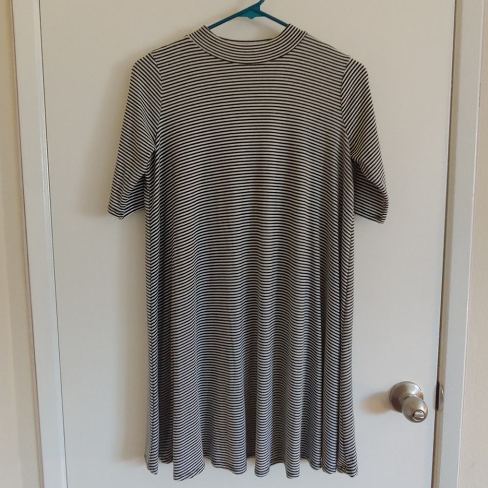 maitai black and white striped dress